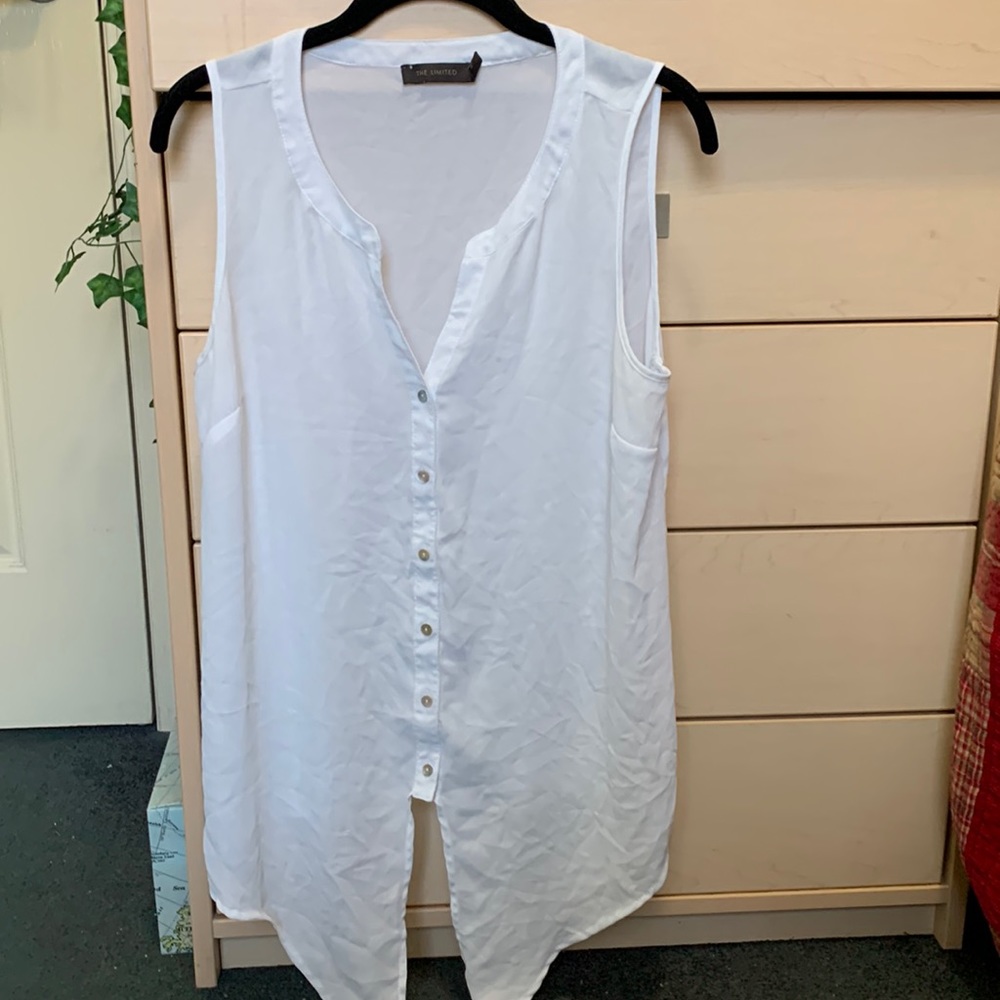 White translucent dress shirt